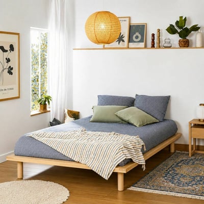 Lit 2 places Bois massif  MAKI AKITEN RETAIL