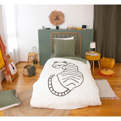 Parure housse de couette enfant, coton, Tigre C DESIGN HOME TEXTILE