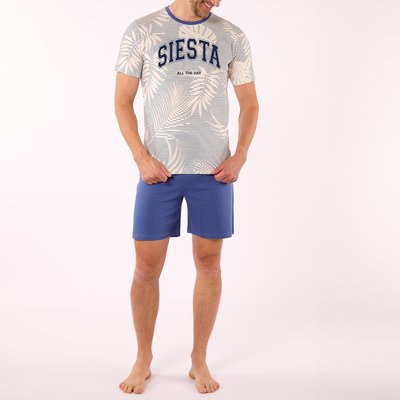 Pyjashort homme SIESTA bleu ALAN BROWN