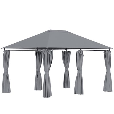 Tonnelle barnum pavillon de jardin style colonial OUTSUNNY