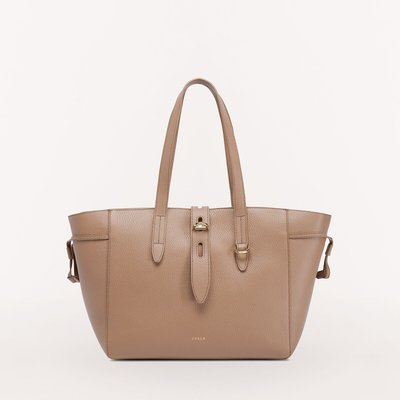Net Tote Bag in Two-Tone Leather, Medium FURLA