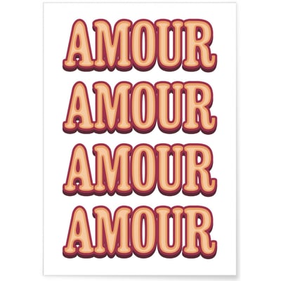 Affiche Amour L'AFFICHERIE