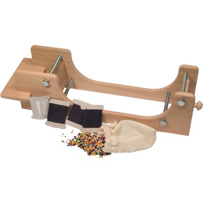 Grand cadre de tissage avec perles DIETERS HOLZSPIELZEUG