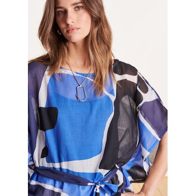 Top ample manches courtes en voile de coton imprimé LA FEE MARABOUTEE