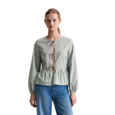 Blouse à rayures shaped en dobby de coton MARC O’POLO DENIM