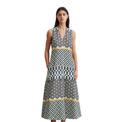 Robe en lin flared avec motif imprimé MARC O'POLO