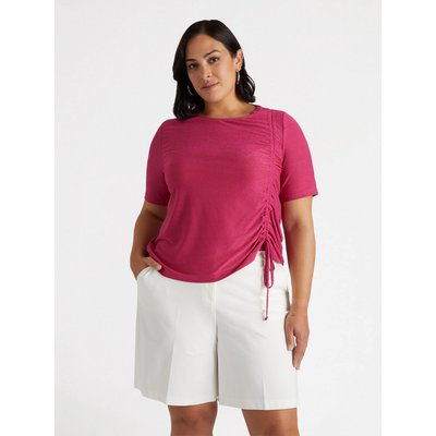 T-shirt en jersey fil textile avec cordon de serrage réglable sur le côté FIORELLA RUBINO