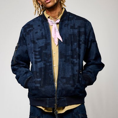 Veste en jean imprime La Redoute