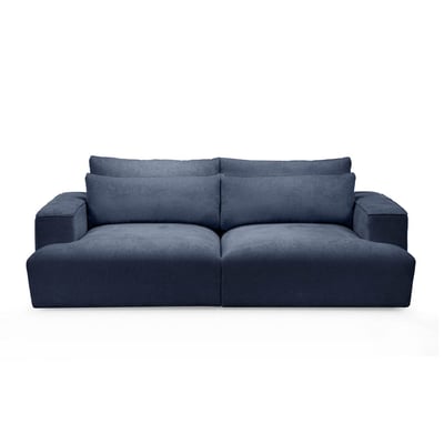 Canapé droit fixe 3 places en tissu lisse, TWINY BOBOCHIC