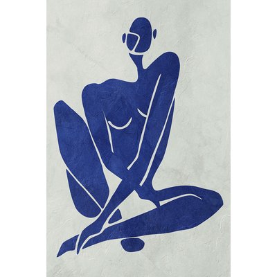 Tableau organique femme bleue HEXOA