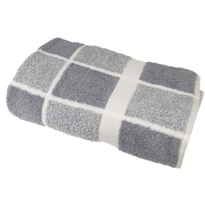 Serviette de toilette coton éponge bouclette carreaux CELESTE LINANDELLE