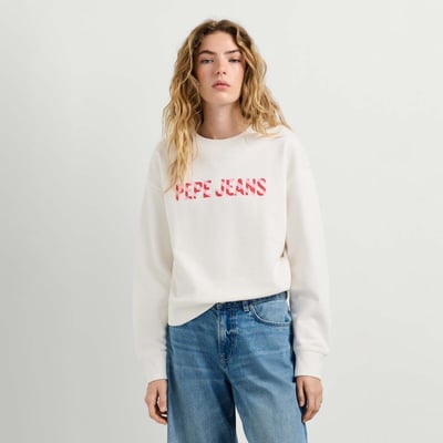 Sweat-Shirt À Col Rond Avec Logo PEPE JEANS
