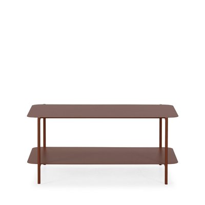 Table basse rectangulaire en métal à double plateau- JUDITH DRAWER