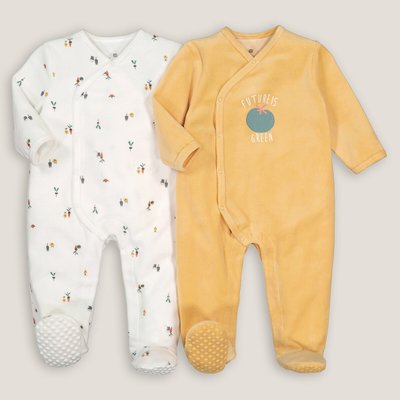 Lot de 2 pyjamas 1 pièce en velours LA REDOUTE COLLECTIONS
