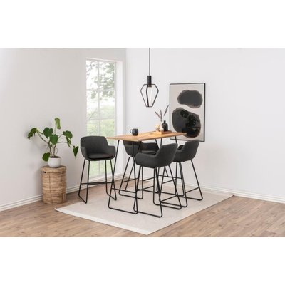Tabourets de bar à accoudoirs en tissu gris (lot de 2) - SILA HELLIN, DEPUIS 1862