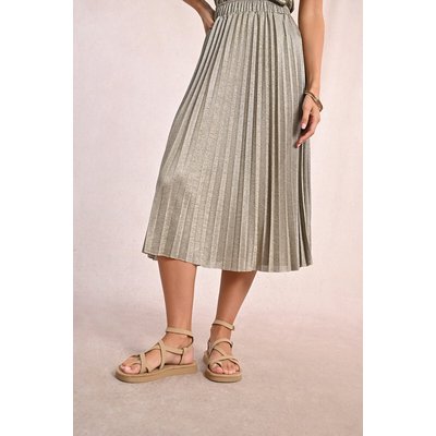 Falda midi plisada iridiscente MOLLY BRACKEN