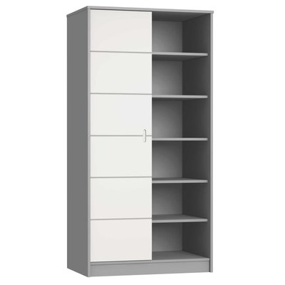 Armoire à porte coulissante et rayonnages java DOMIVA