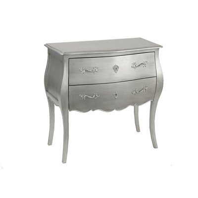 Commode Murano Silver 2 Tiroirs AMADEUS