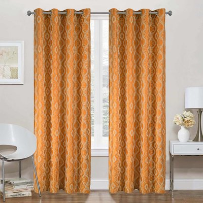 Paire de rideaux obscurcissant à motifs HOME MAISON
