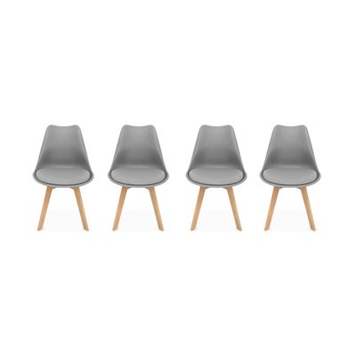 Chaise scandinave acier (lot de 4) NILS SWEEEK