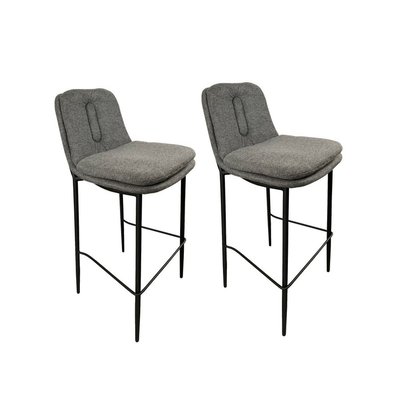 Tabourets de Bar en Tissu et Acier - MGM MATHI DESIGN