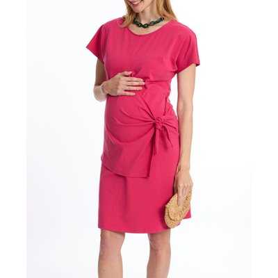 Robe courte de grossesse et d'allaitement Matelot fuschia CACHE COEUR