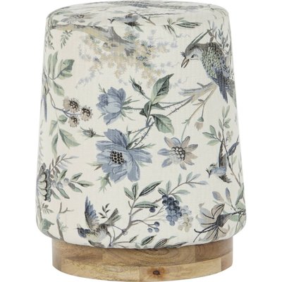 Tabouret en coton motif floral RECOLLECTION
