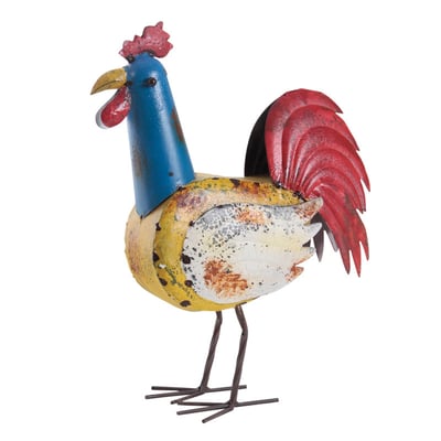 Coq en métal coloré 49 cm AUBRY GASPARD