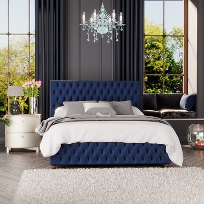 Seren Velvet Luxury Chesterfield Ottoman Storage Bed LAURENCE LLEWELYN-BOWEN