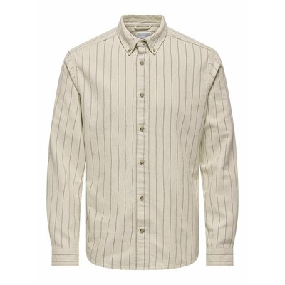 Striped Cotton Shirt in Regular Fit ONLY & SONS