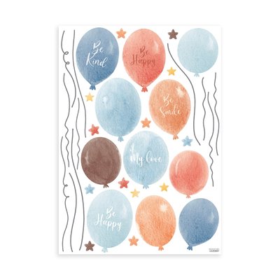 Stickers muraux grands ballons GENTLE FRIENDS LILIPINSO