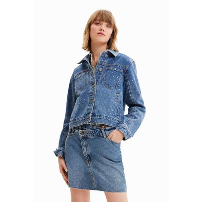Desigual - Veste "trucker" jean clous DESIGUAL