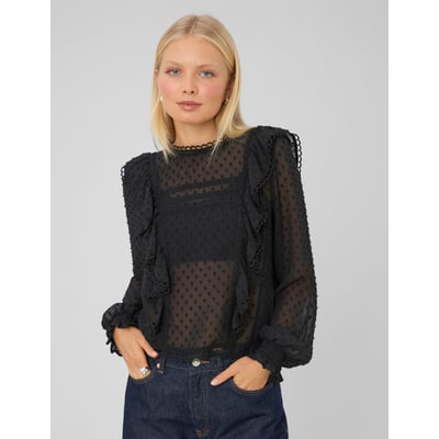 Blouse plumetis volantée BZB