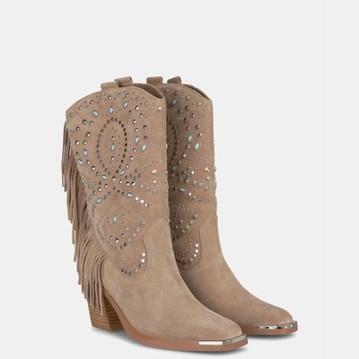 Bottines à clous et franges ALMA EN PENA