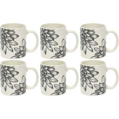 Mug en porcelaine Cottage 35 cl (Lot de 6) CMP