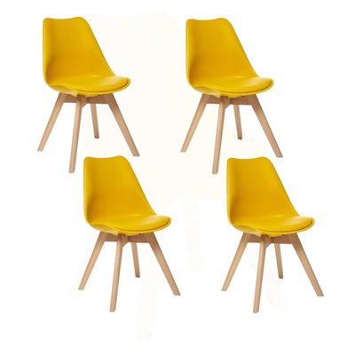 Lot de 4 Chaises design scandinave Baya TOILINUX