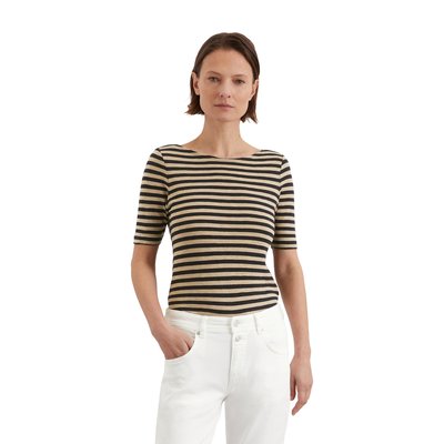 T-shirt rayé régulier en Organic Cotton Slub Jersey MARC O'POLO