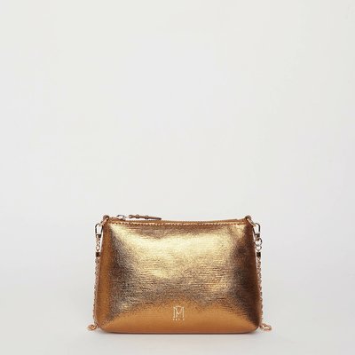 Serion Lizard Print Clutch Bag in Leather with Zip Fastening PETITE MENDIGOTE