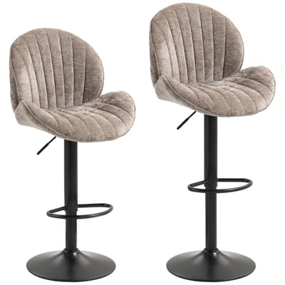 Tabouret de bar Chenille (100% polyester) HOMCOM