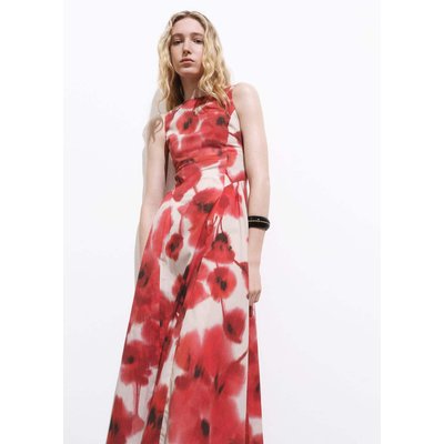 Robe évasée avec imprimé à fleurs MANGO