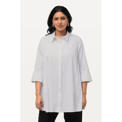 Chemisier avec plis godet. Col chemise et ULLA POPKEN