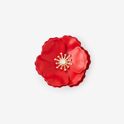 Broche fleur rouge BALABOOSTE