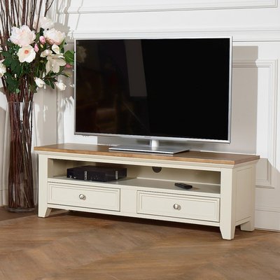 Meuble tv en pin 2 tiroirs ARCHER ROBIN DES BOIS