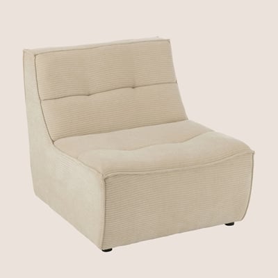Fauteuil chauffeuse lounge en velours côtelé - LORENZO HELLIN, DEPUIS 1862