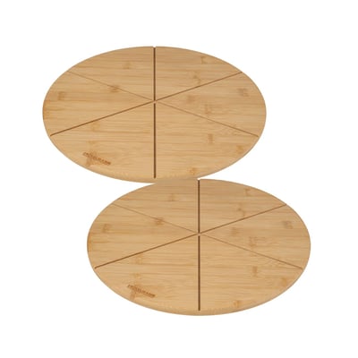 Set de 2 planches à pizza en bois BOISSELERIE FACKELMANN