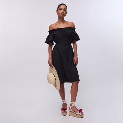 Robe courte à encolure bardot LIU JO