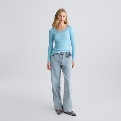 Pull avec insertions en tulle. LIU JO