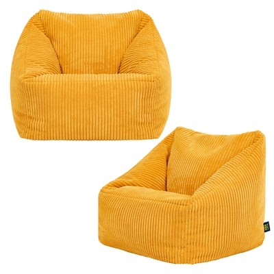 Lot de 2 poufs fauteuil enfant en velours côtelé Oeko-Tex® - NATALIA ICON