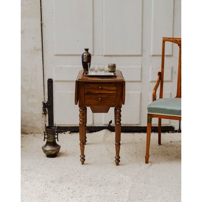 Table d'appoint avec rabats en bois Francine N°964 - Bon état DEBONGOUT
