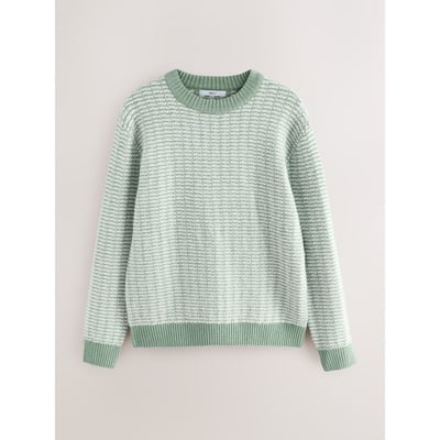 Pull ras du cou standard à motif géométrique NEXT